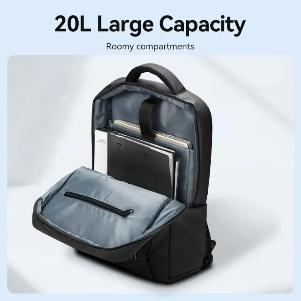 Vention 20L Water-Repellant Anti-Theft Laptop Backpack with Compartment for Laptop/Tablet, Zippered Pocket, Mesh Pocket, Right Side Pocket, Right Front Pocket, Anti-Theft Back Zipper Pocket   Side Pockets | KRRB0