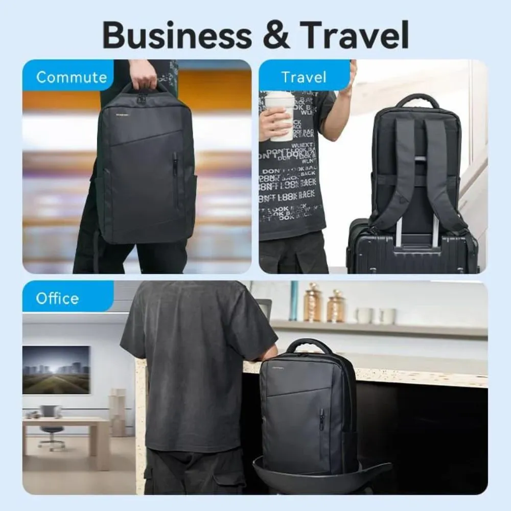Vention 20L Water-Repellant Anti-Theft Laptop Backpack with Compartment for Laptop/Tablet, Zippered Pocket, Mesh Pocket, Right Side Pocket, Right Front Pocket, Anti-Theft Back Zipper Pocket   Side Pockets | KRRB0