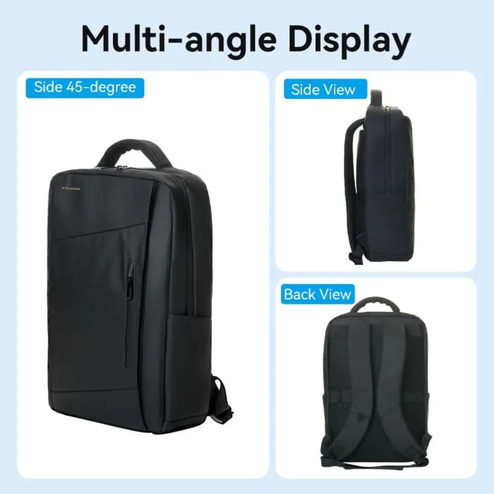 Vention 20L Water-Repellant Anti-Theft Laptop Backpack with Compartment for Laptop/Tablet, Zippered Pocket, Mesh Pocket, Right Side Pocket, Right Front Pocket, Anti-Theft Back Zipper Pocket   Side Pockets | KRRB0