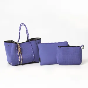VERY PERI SET: EVERYDAY TOTE   OVERSIZED WRISTLET POUCH   ESSENTIAL POUCH   KEY CHAIN TAN