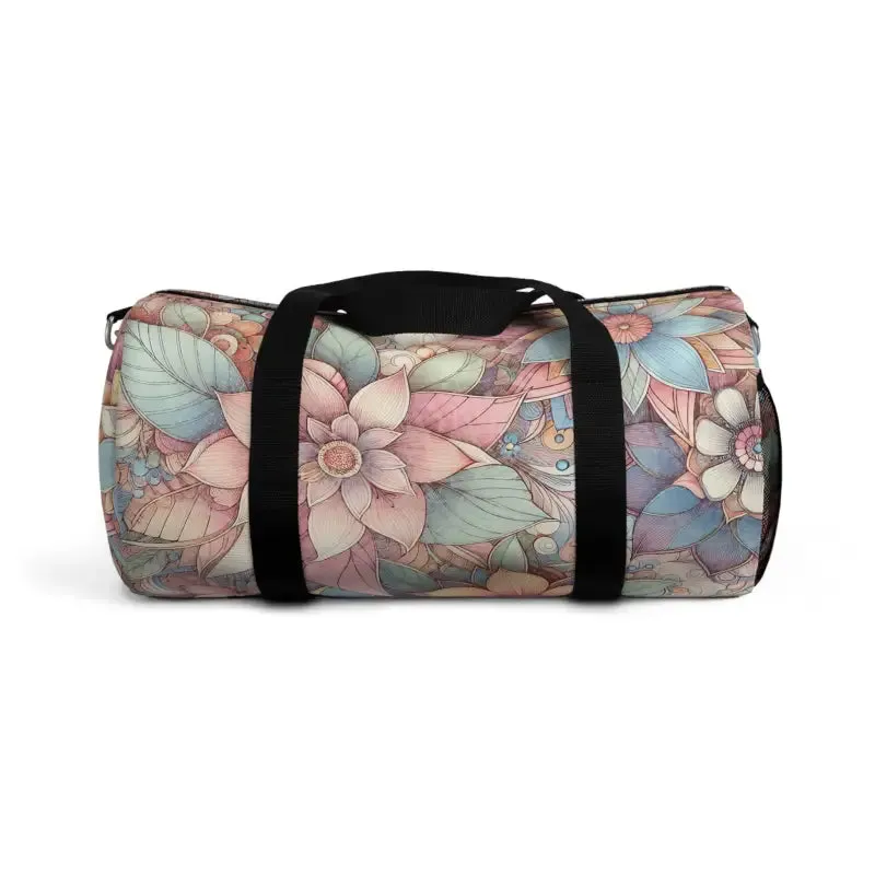 Vibrant Floral Polyester Duffel Bag