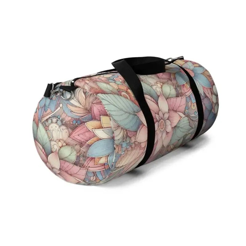 Vibrant Floral Polyester Duffel Bag