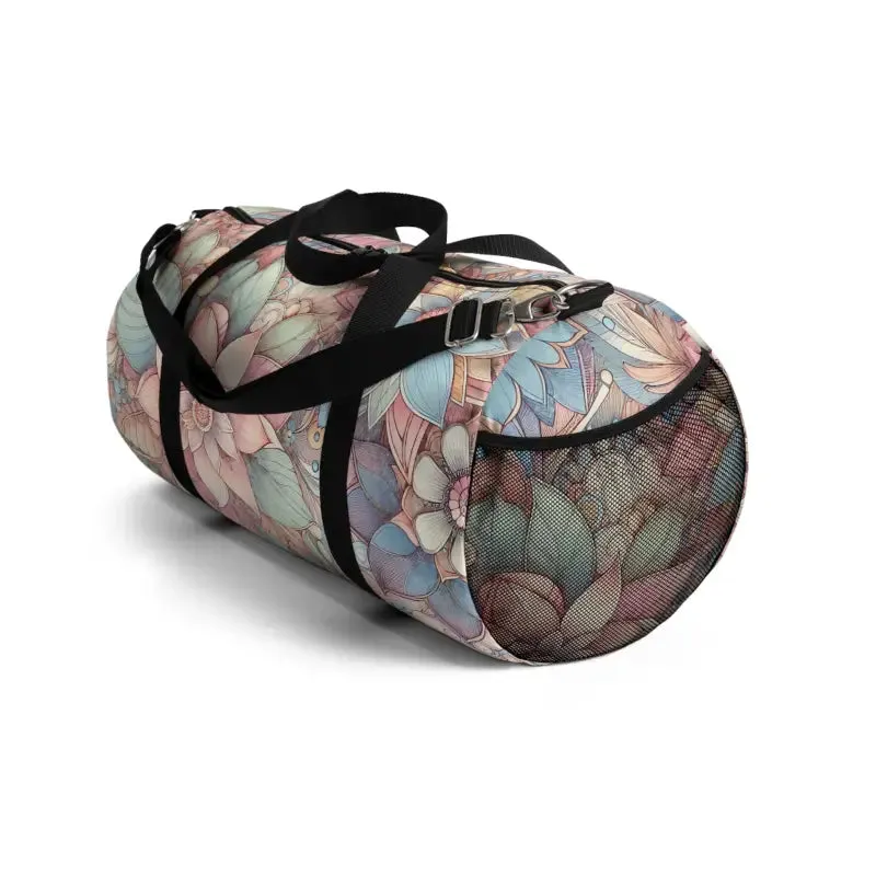 Vibrant Floral Polyester Duffel Bag