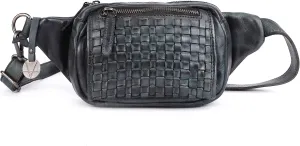 Vilenca Holland Stylish Real Leather Waist Bag Elegant Style Travel Pouch With Dust Bag, Grey, 20 x 13 x 6, Fit