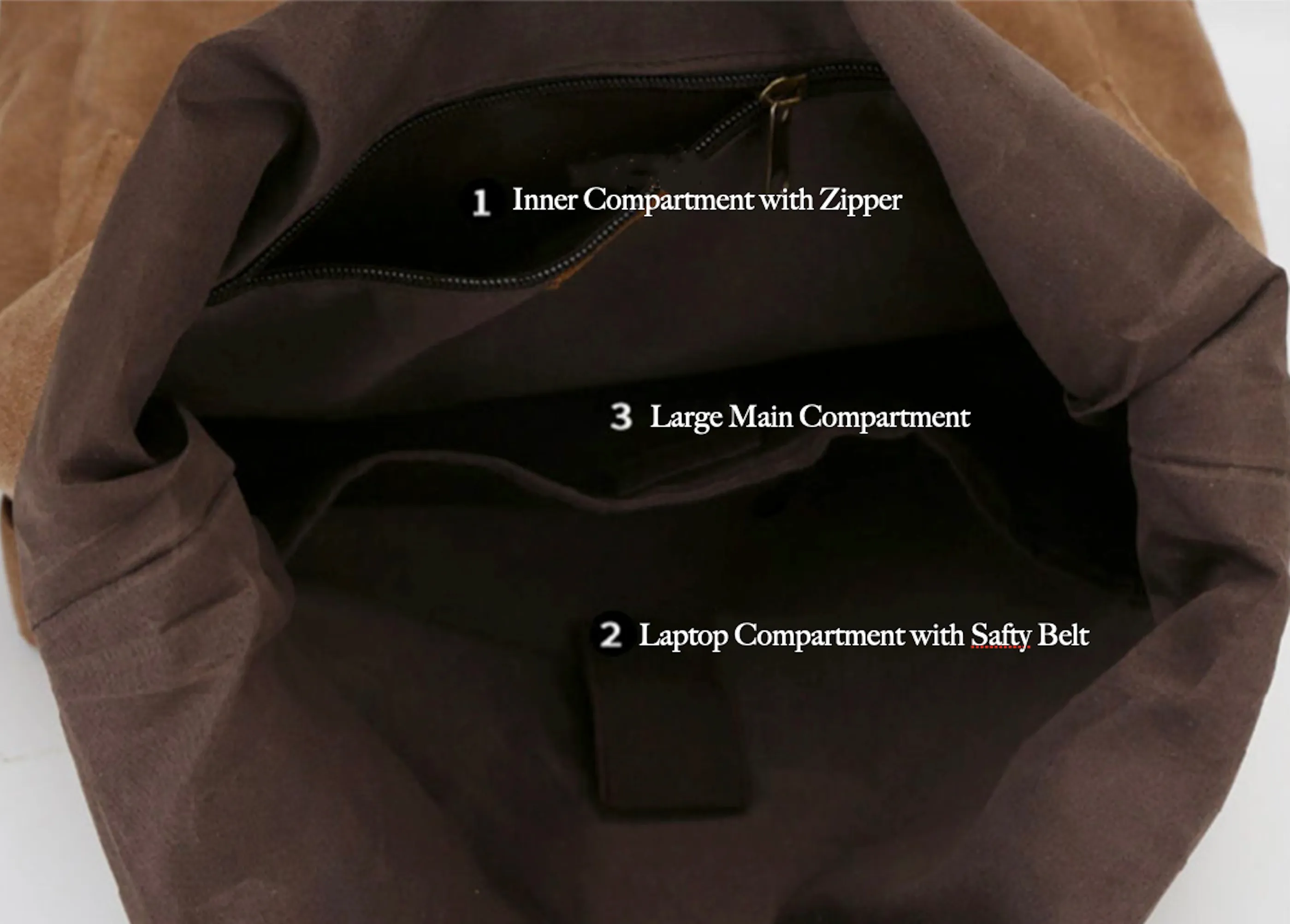 Vintage Canvas Leather Rolltop Backpack