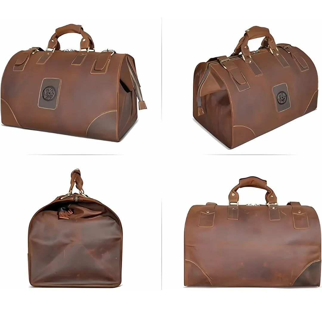 Vintage Crazy Horse Leather Weekend Bag