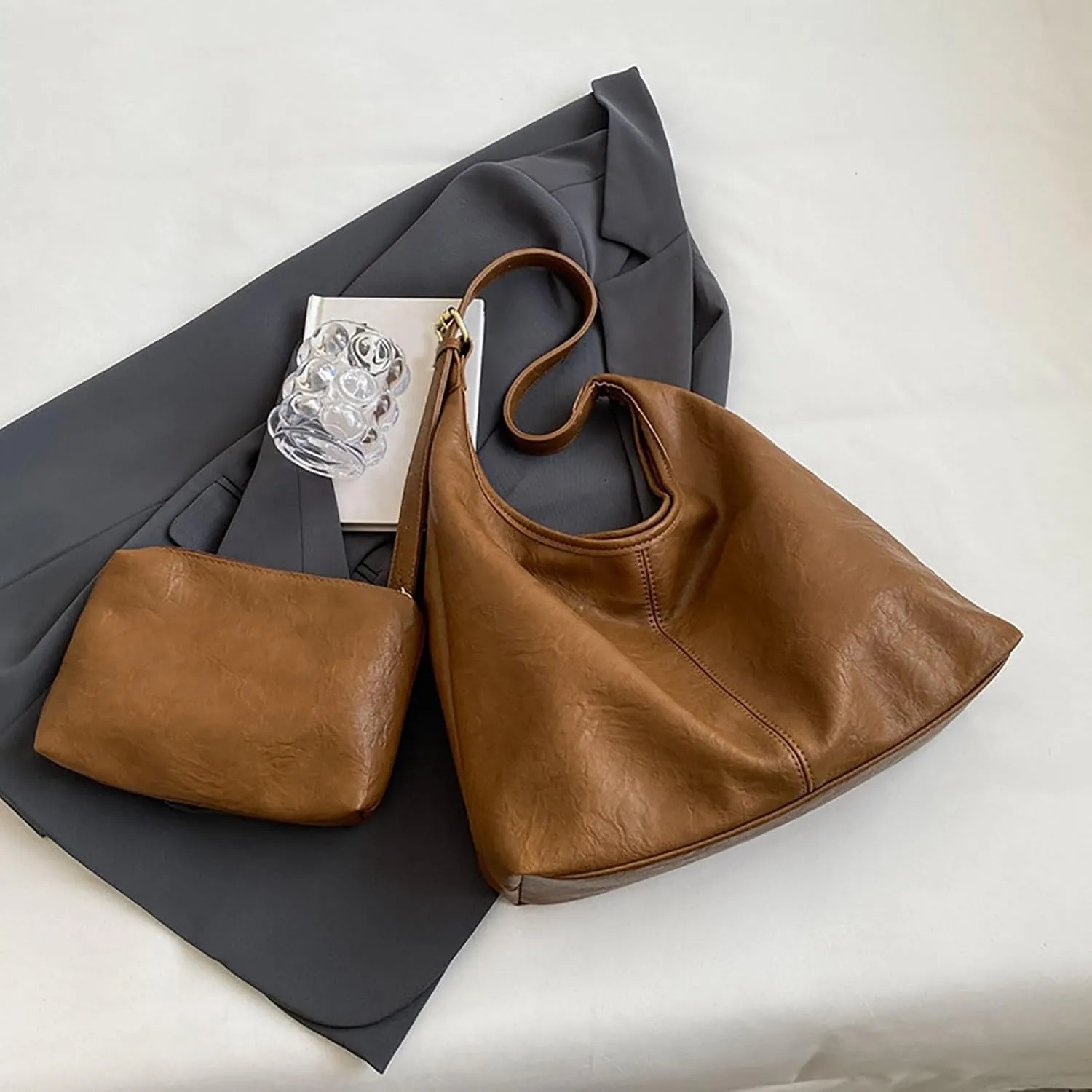 Vintage Handbag Retro Bag Women's Bag Trendy One Shoulder Tote Versatile Large Capacity Armpit