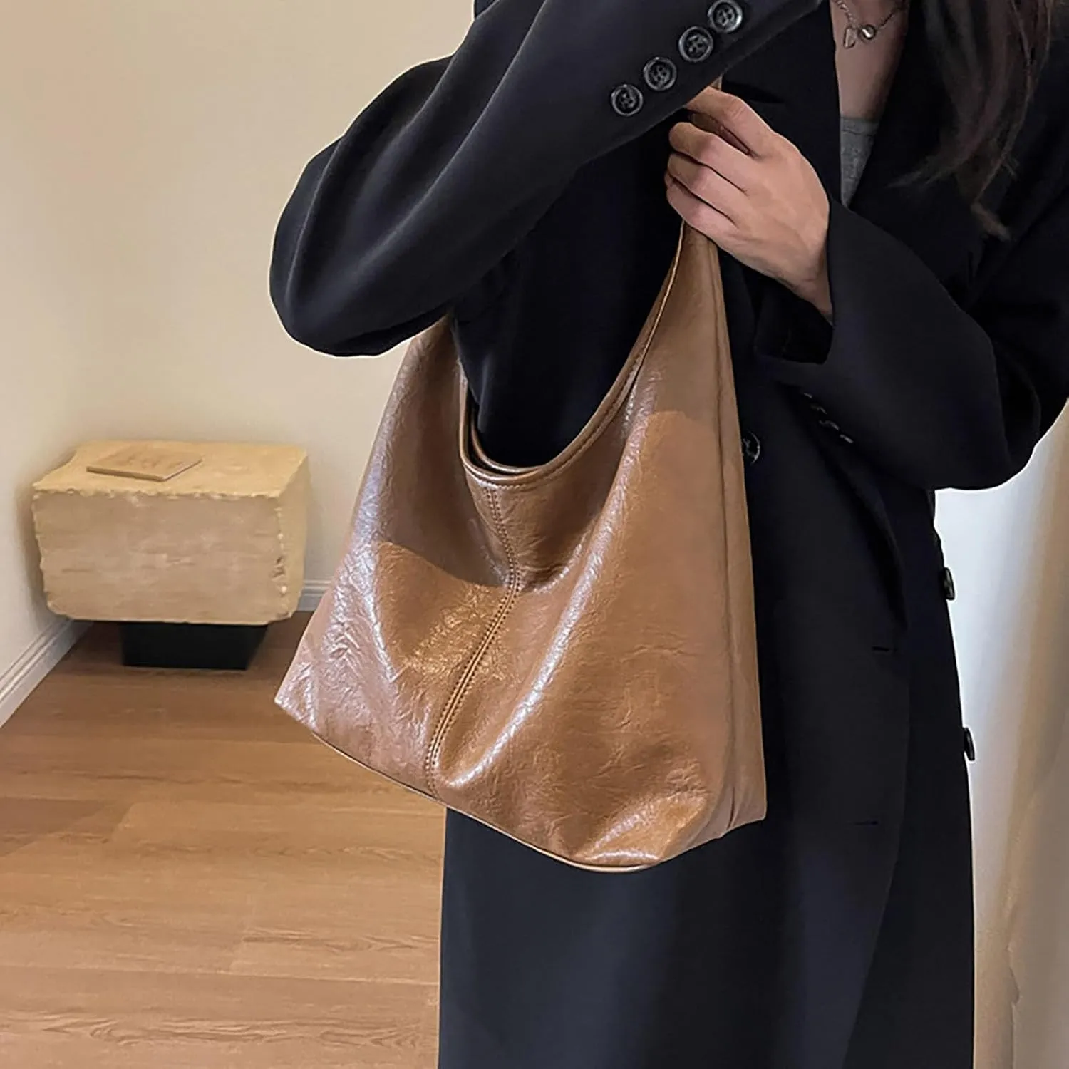 Vintage Handbag Retro Bag Women's Bag Trendy One Shoulder Tote Versatile Large Capacity Armpit