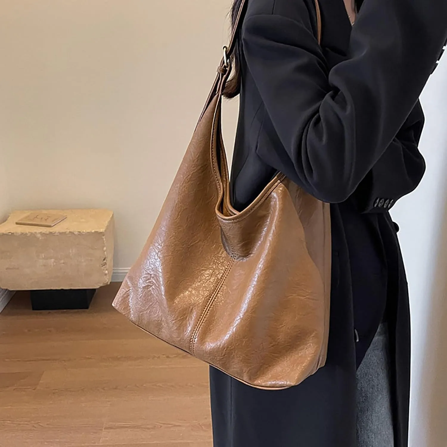 Vintage Handbag Retro Bag Women's Bag Trendy One Shoulder Tote Versatile Large Capacity Armpit