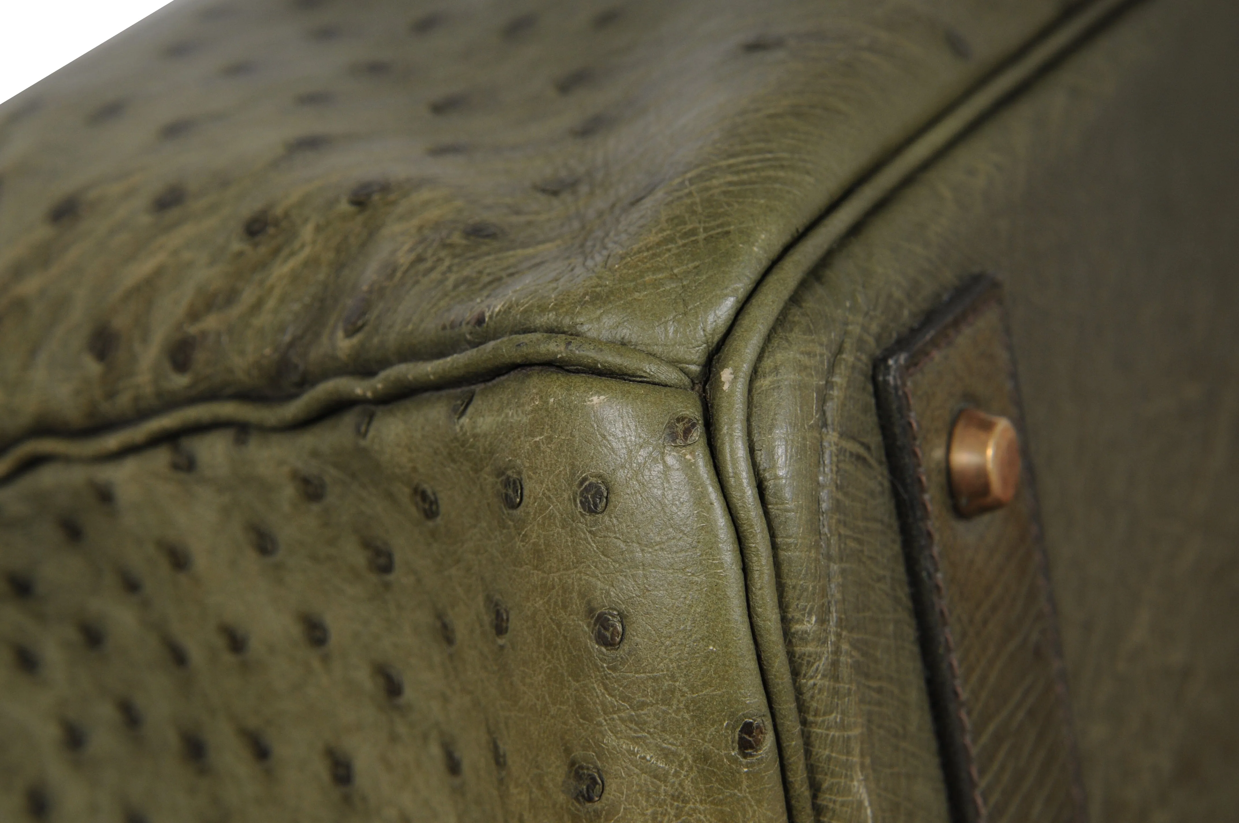 Vintage Ostritch Haut À Courroies Hac Birkin 40 Travel Duffle Bag