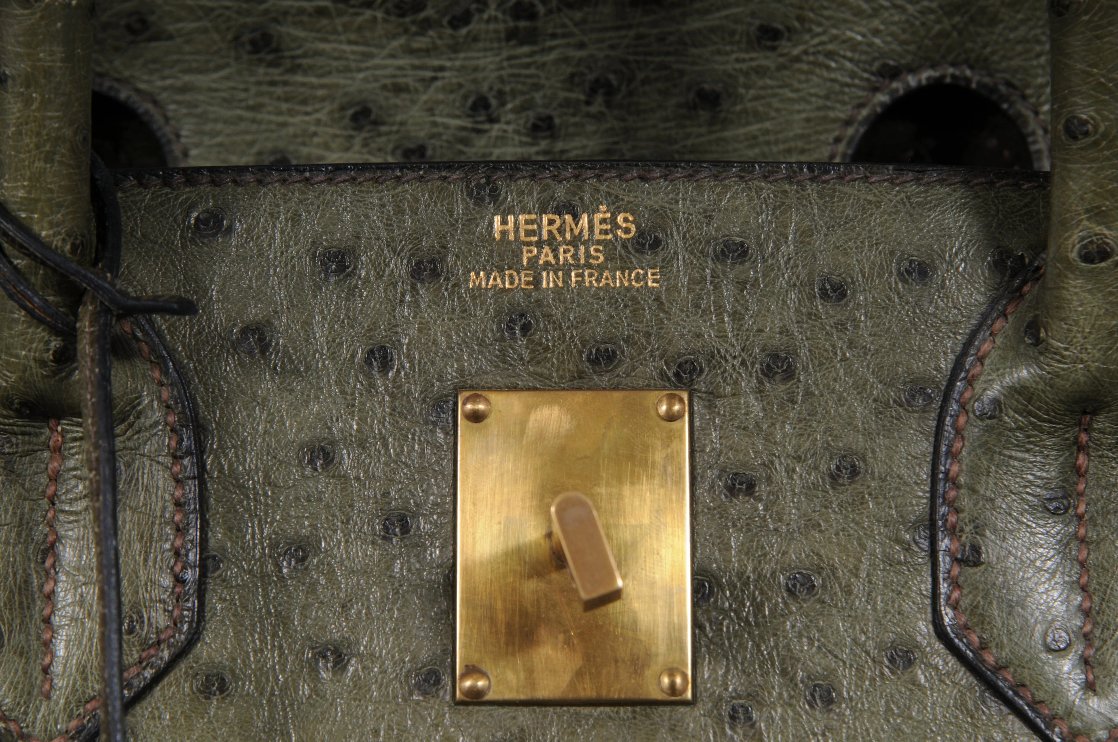 Vintage Ostritch Haut À Courroies Hac Birkin 40 Travel Duffle Bag
