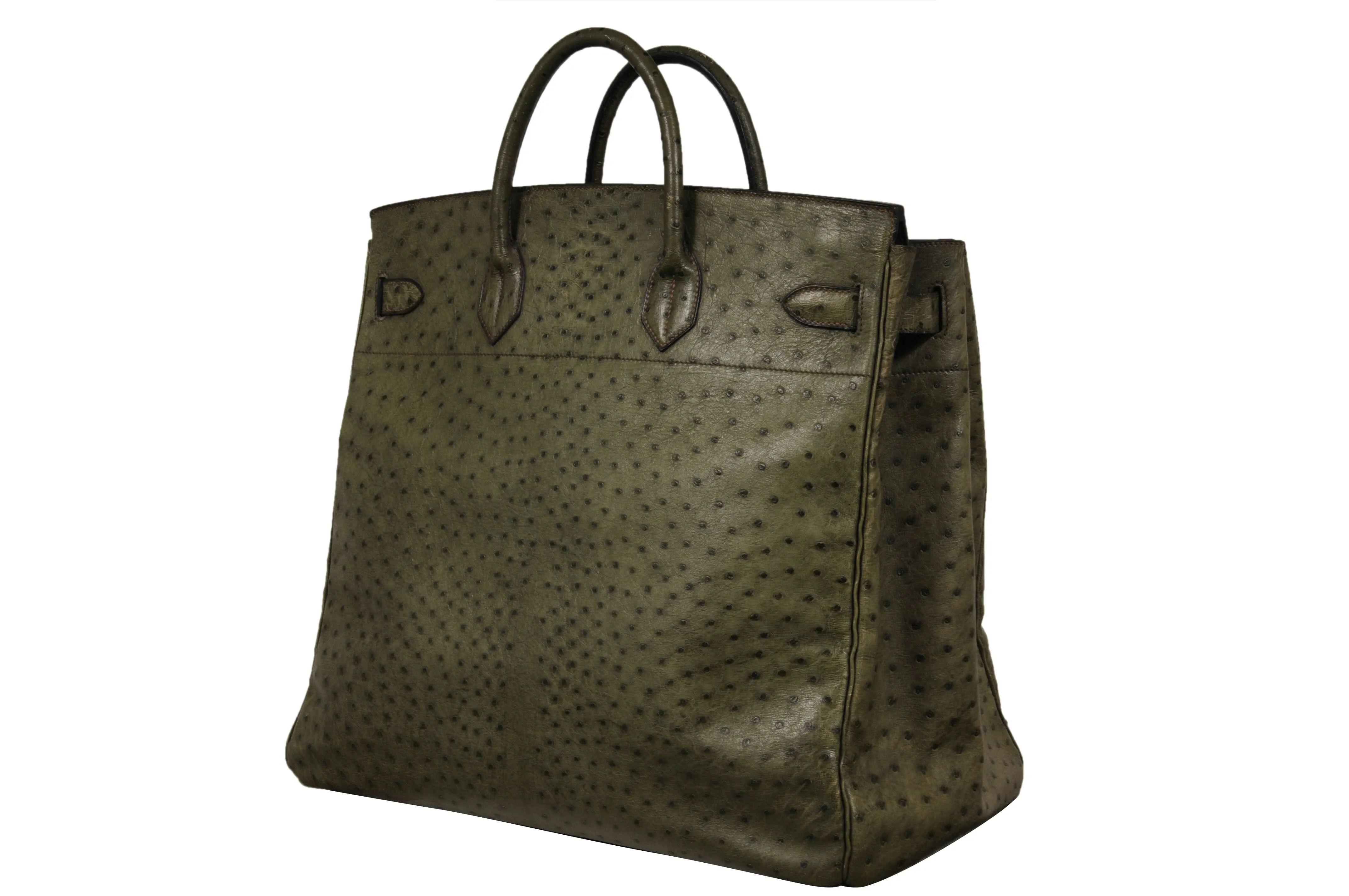 Vintage Ostritch Haut À Courroies Hac Birkin 40 Travel Duffle Bag