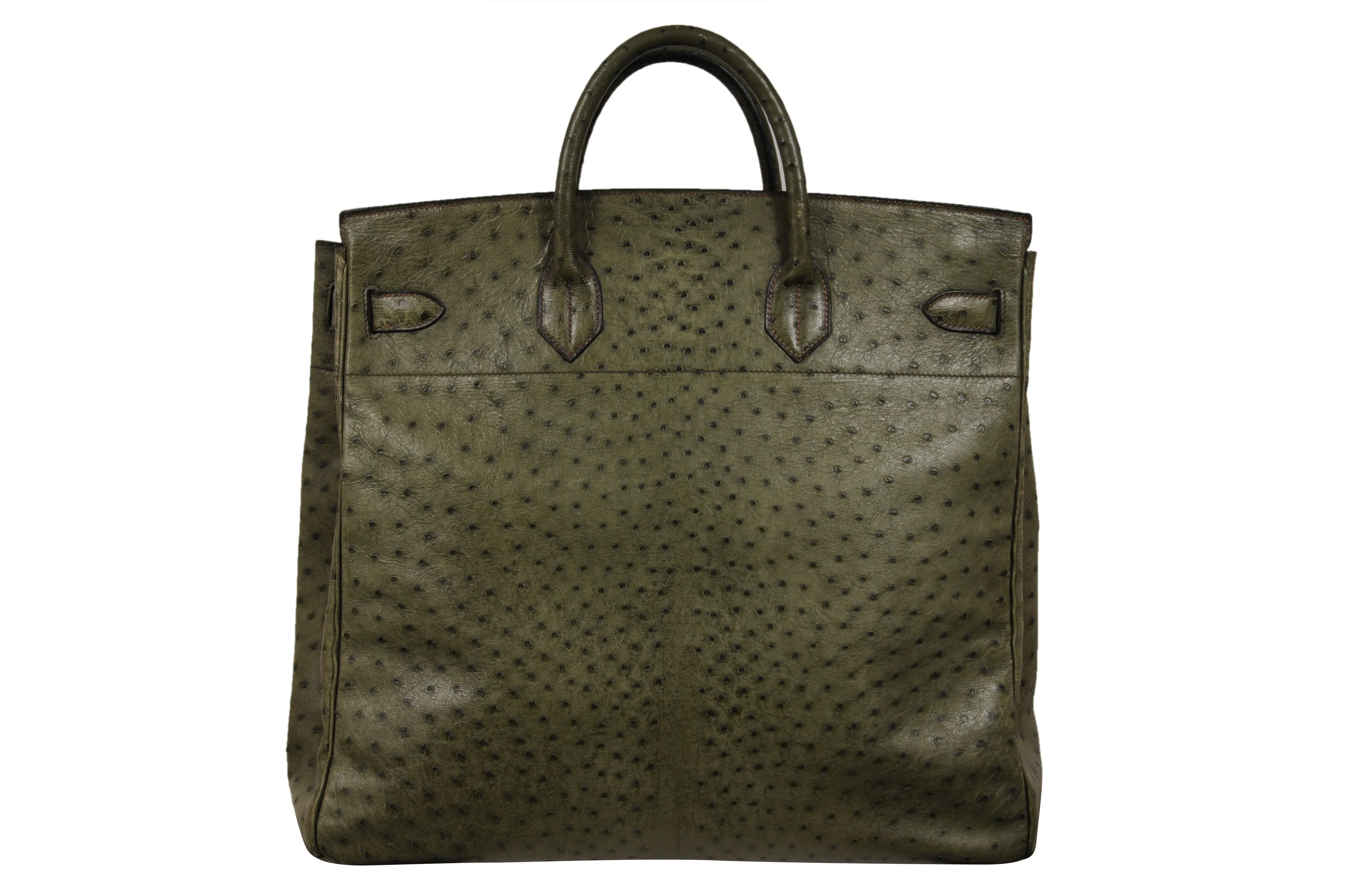 Vintage Ostritch Haut À Courroies Hac Birkin 40 Travel Duffle Bag