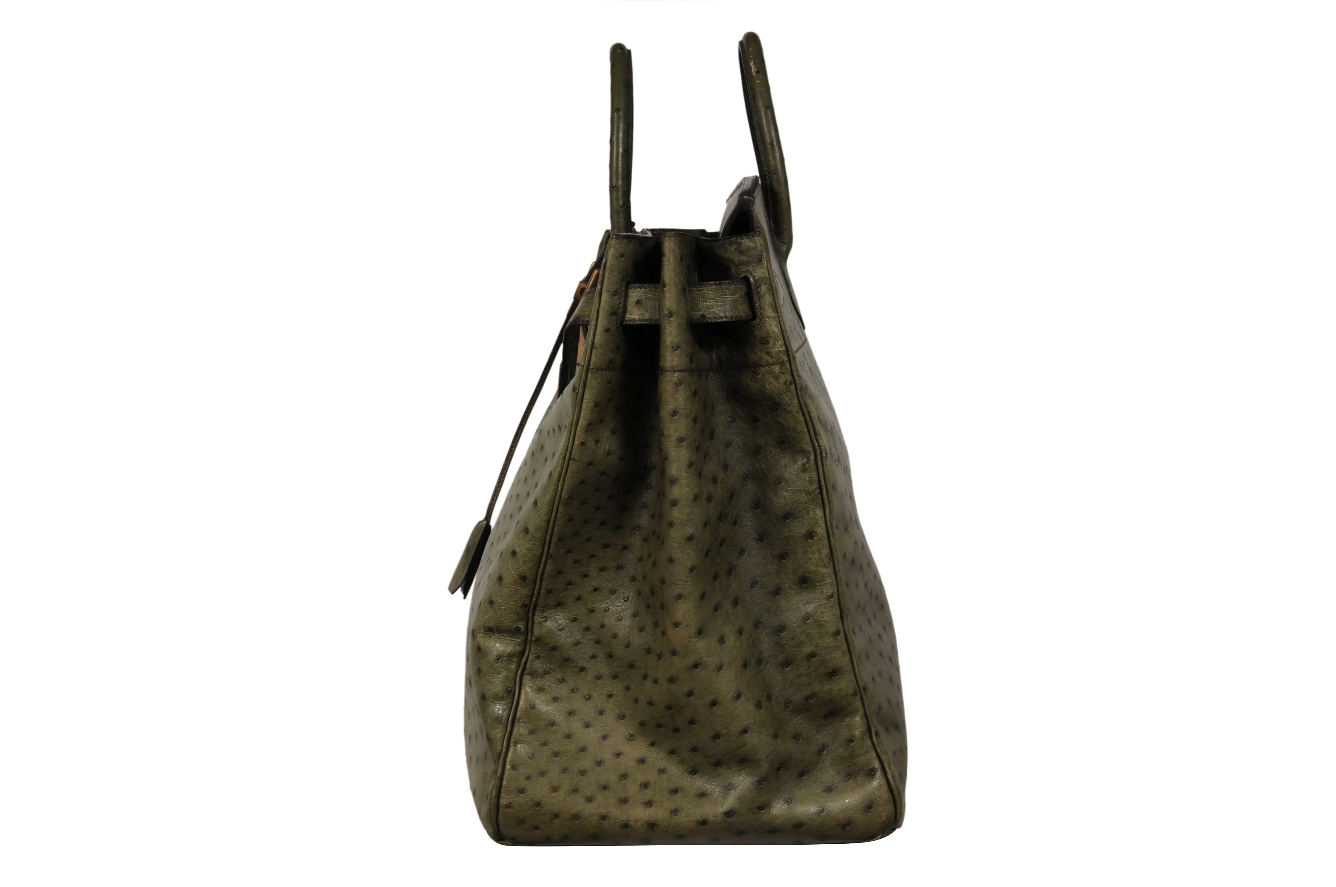 Vintage Ostritch Haut À Courroies Hac Birkin 40 Travel Duffle Bag