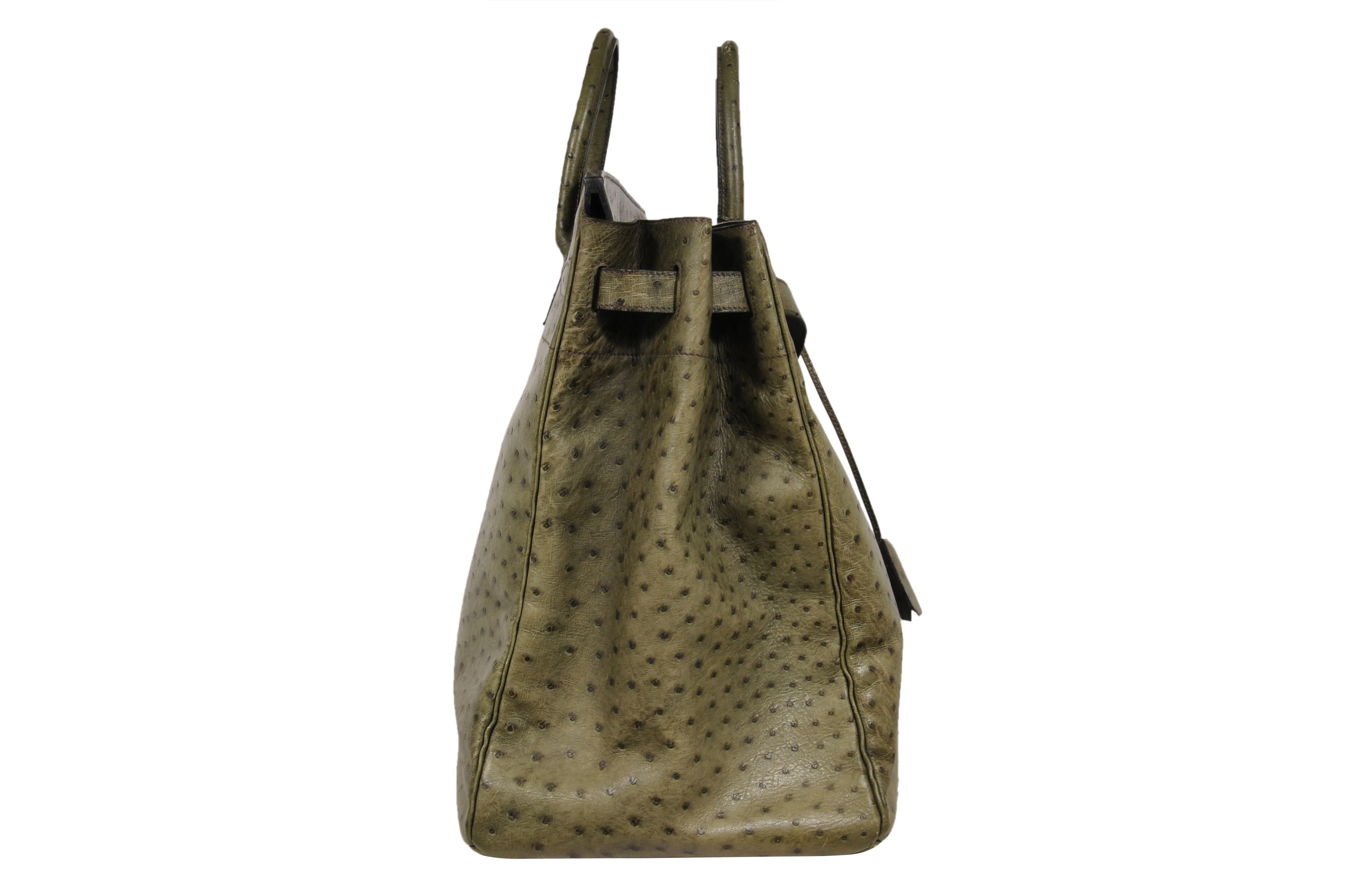 Vintage Ostritch Haut À Courroies Hac Birkin 40 Travel Duffle Bag