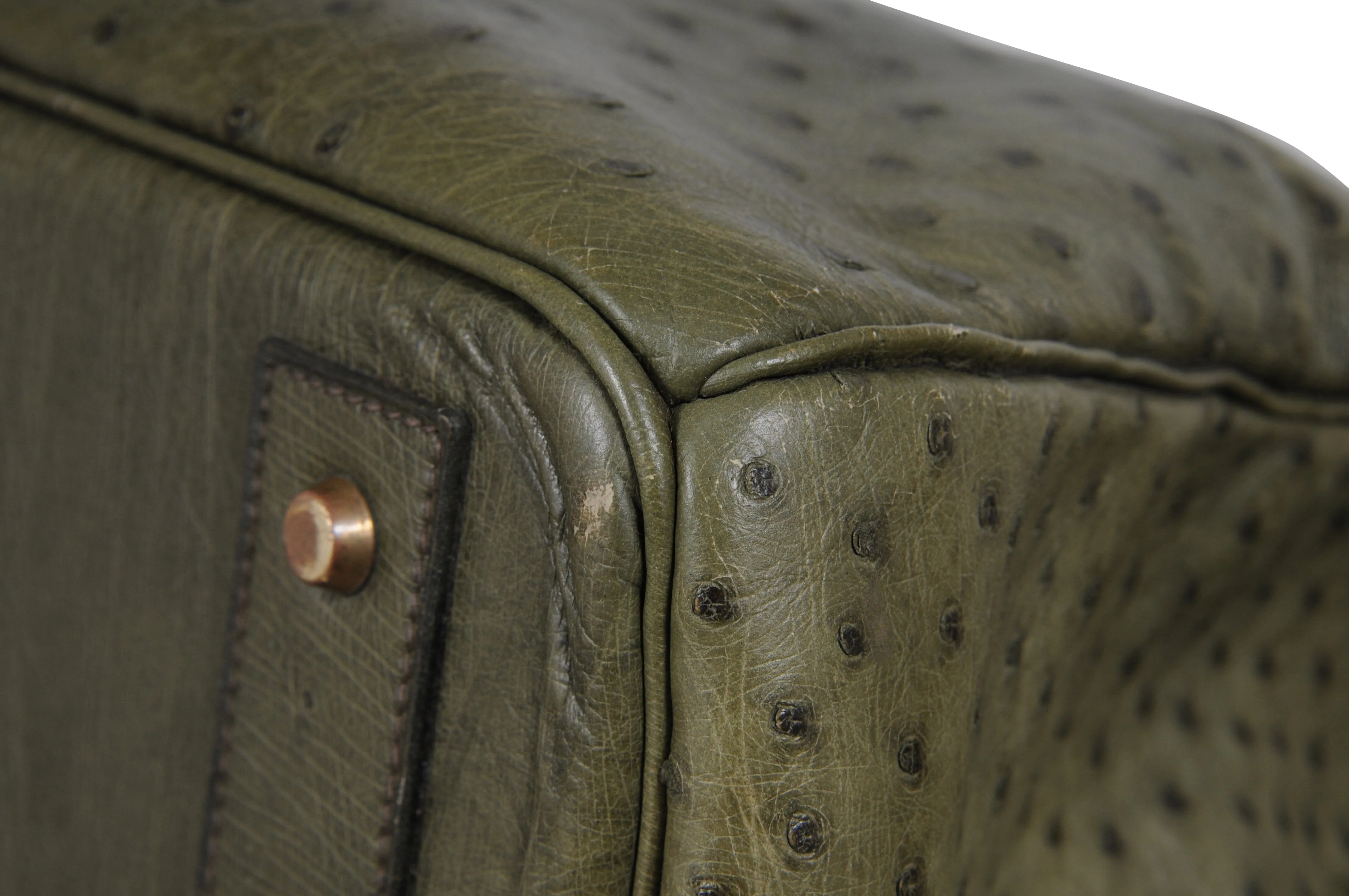 Vintage Ostritch Haut À Courroies Hac Birkin 40 Travel Duffle Bag