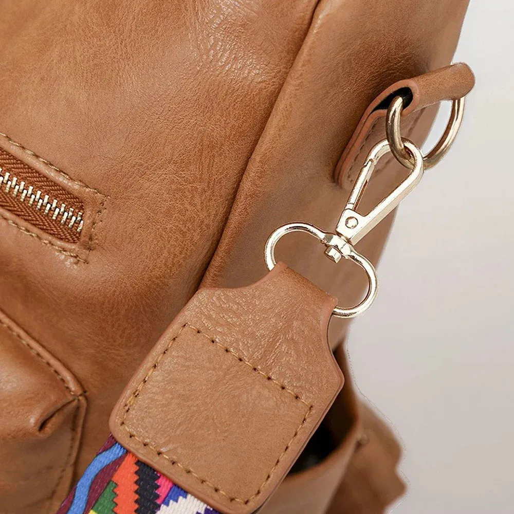 Vintage PU women's backpack