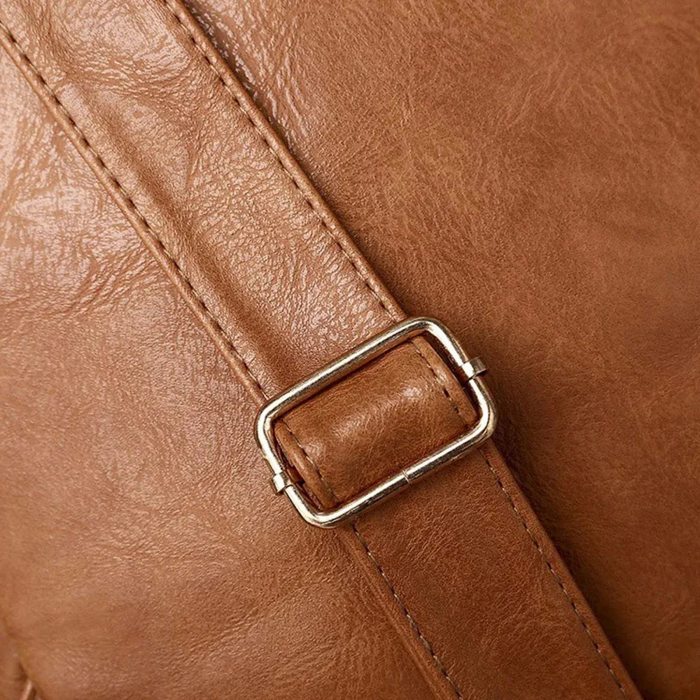 Vintage PU women's backpack