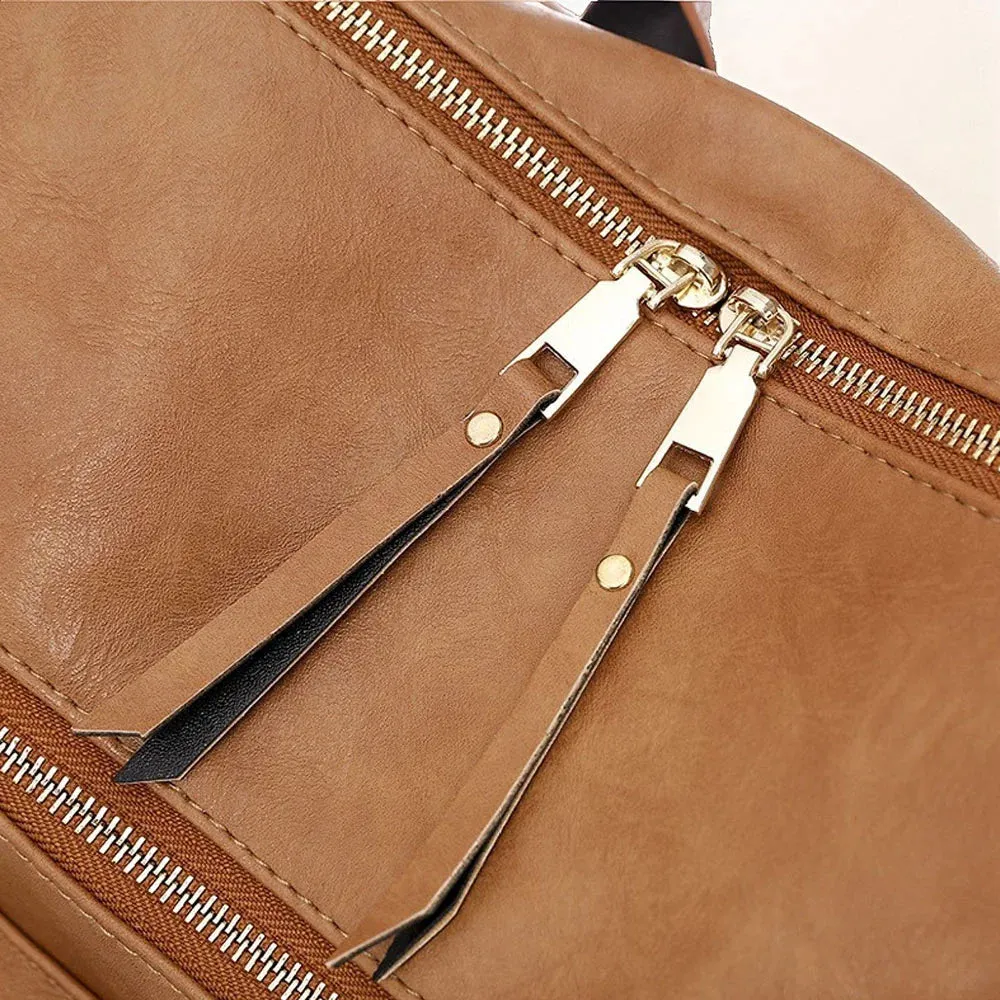 Vintage PU women's backpack