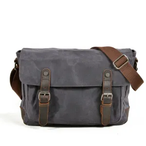 Vintage Style Waxed Canvas Crossbody Messenger Bag #KS7001