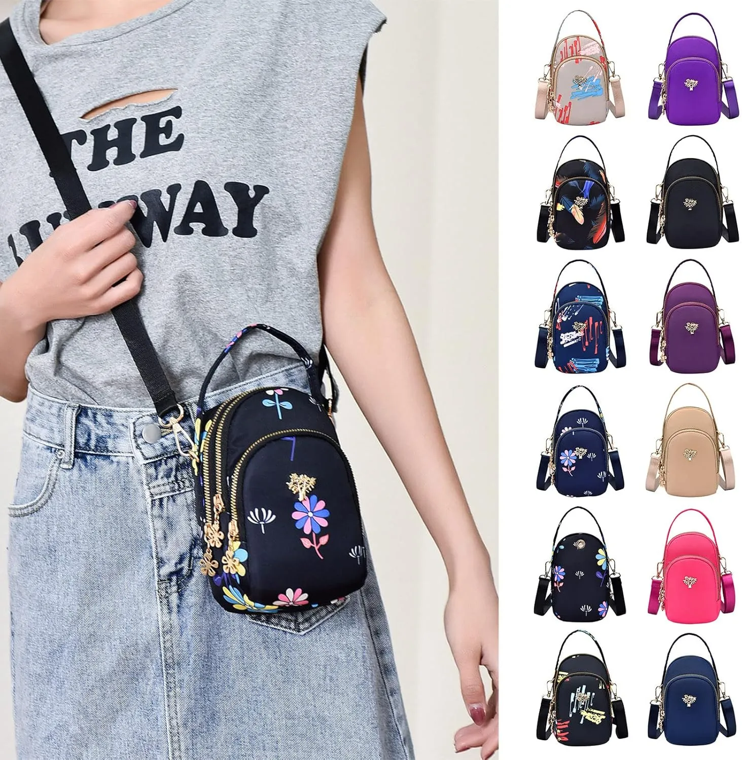 Waterproof Backpack for Men Women Women's Crossbody Travel Purses Built In Wallet Stylish Shoulder Bag(J)