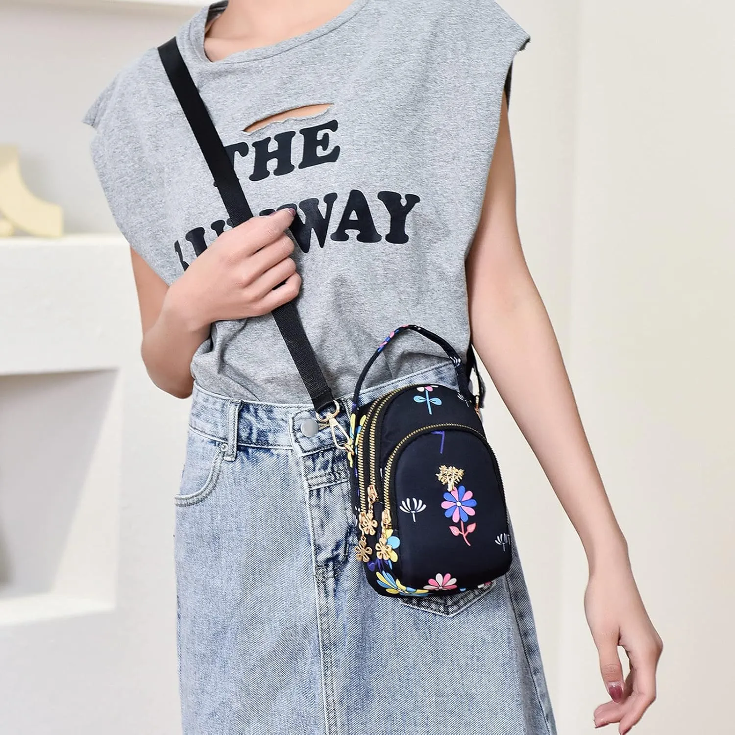 Waterproof Backpack for Men Women Women's Crossbody Travel Purses Built In Wallet Stylish Shoulder Bag(J)