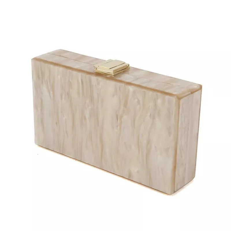 White Marble Clutch