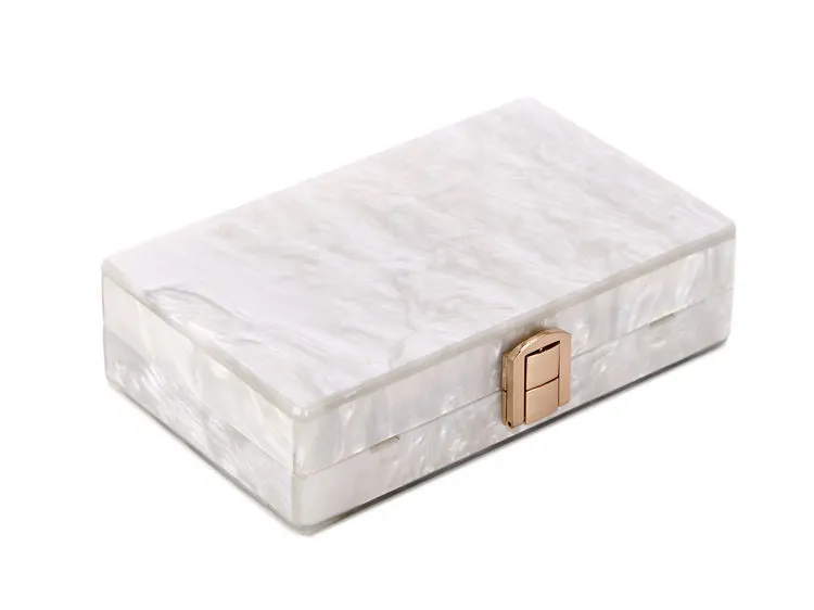 White Marble Clutch