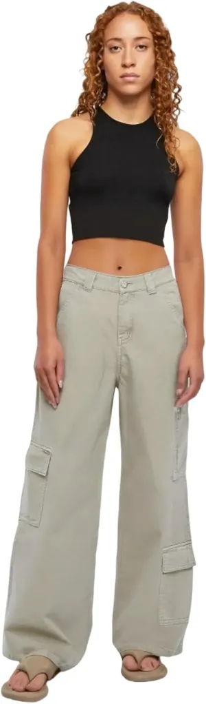 Wide Leg Cargo Pants Women, Multi-Pocket Design, Casual Cotton