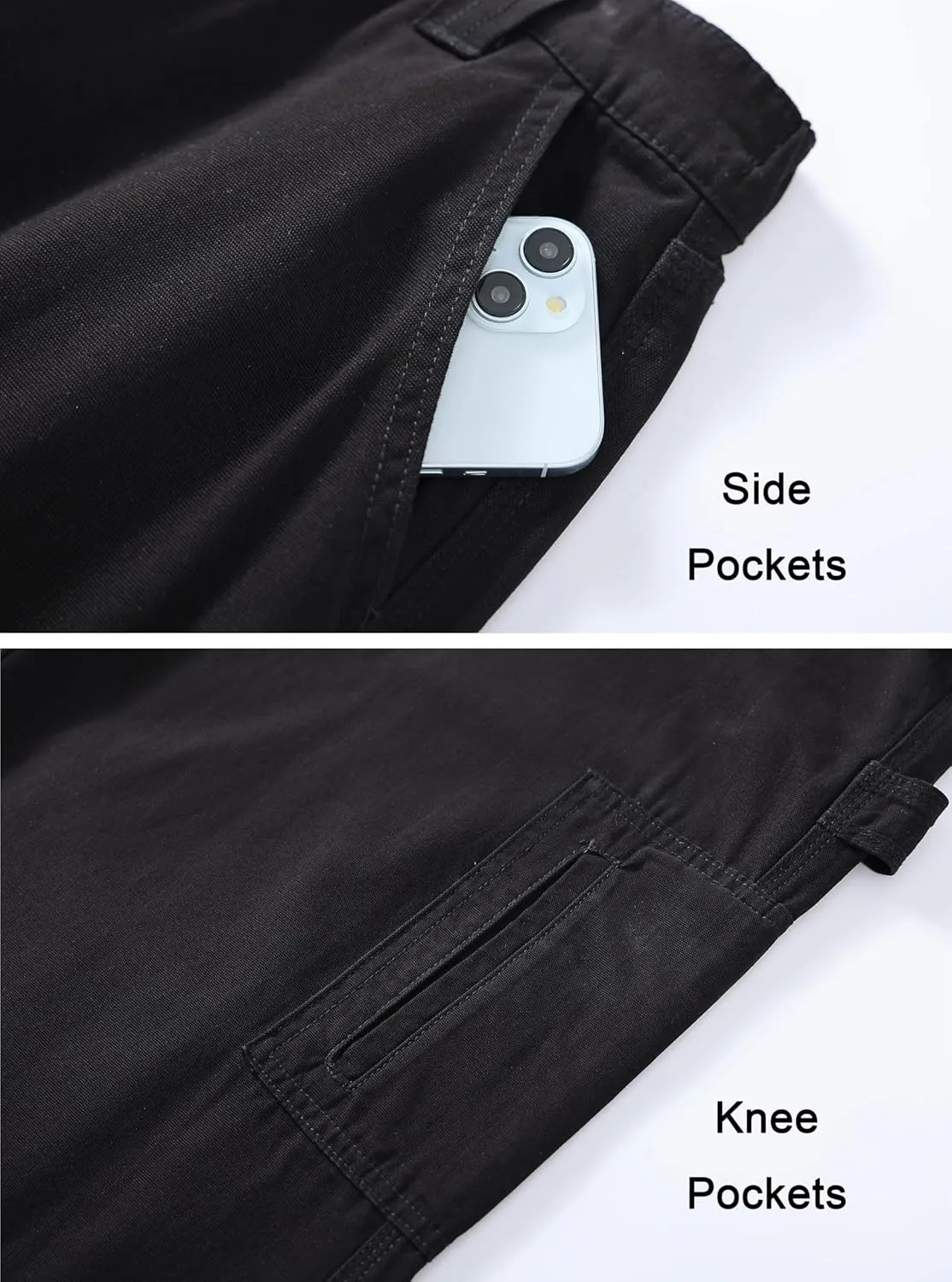 Wide Leg Cargo Pants Women, Multi-Pocket Design, Casual Cotton