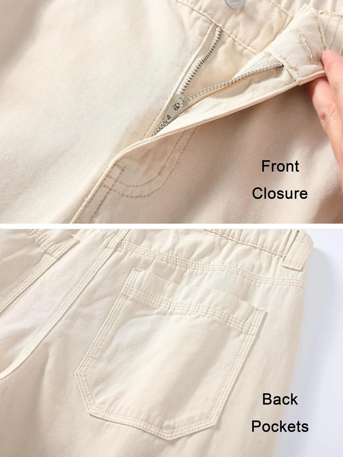 Wide Leg Cargo Pants Women, Multi-Pocket Design, Casual Cotton