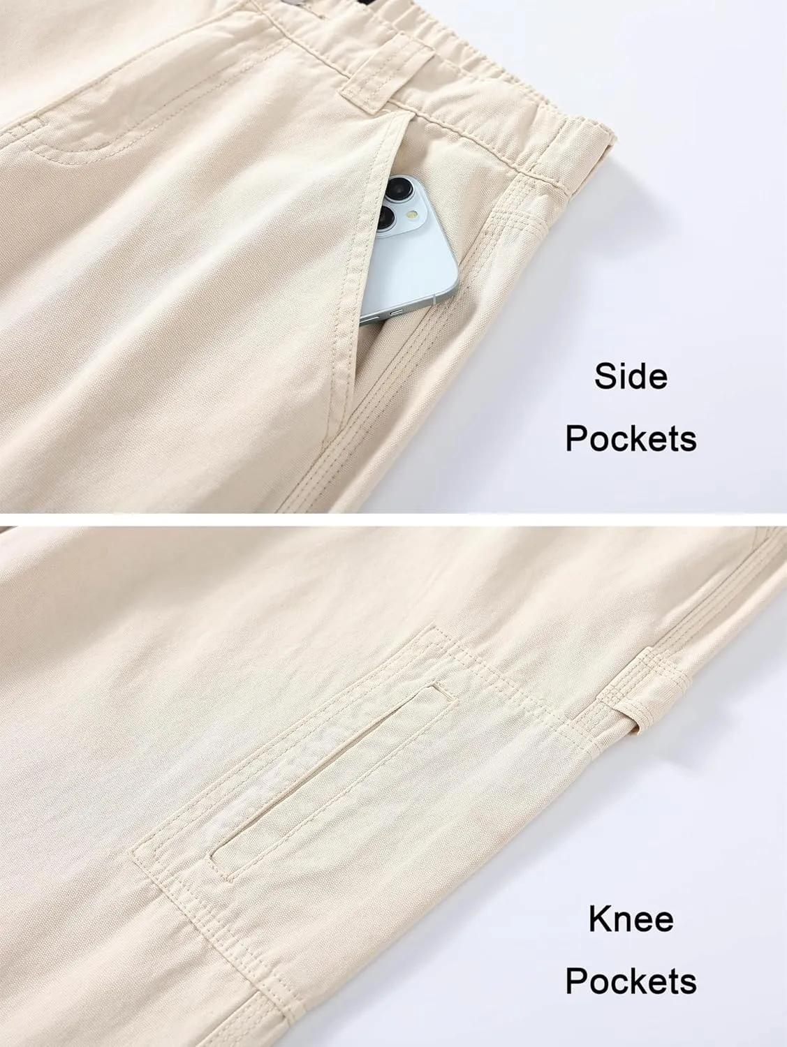 Wide Leg Cargo Pants Women, Multi-Pocket Design, Casual Cotton
