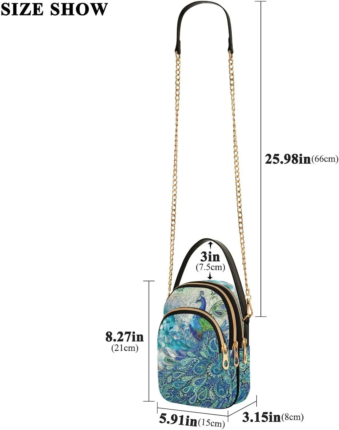 WIHVE Small Crossbody Bags Shoulder Bag for Women with Chain Strap