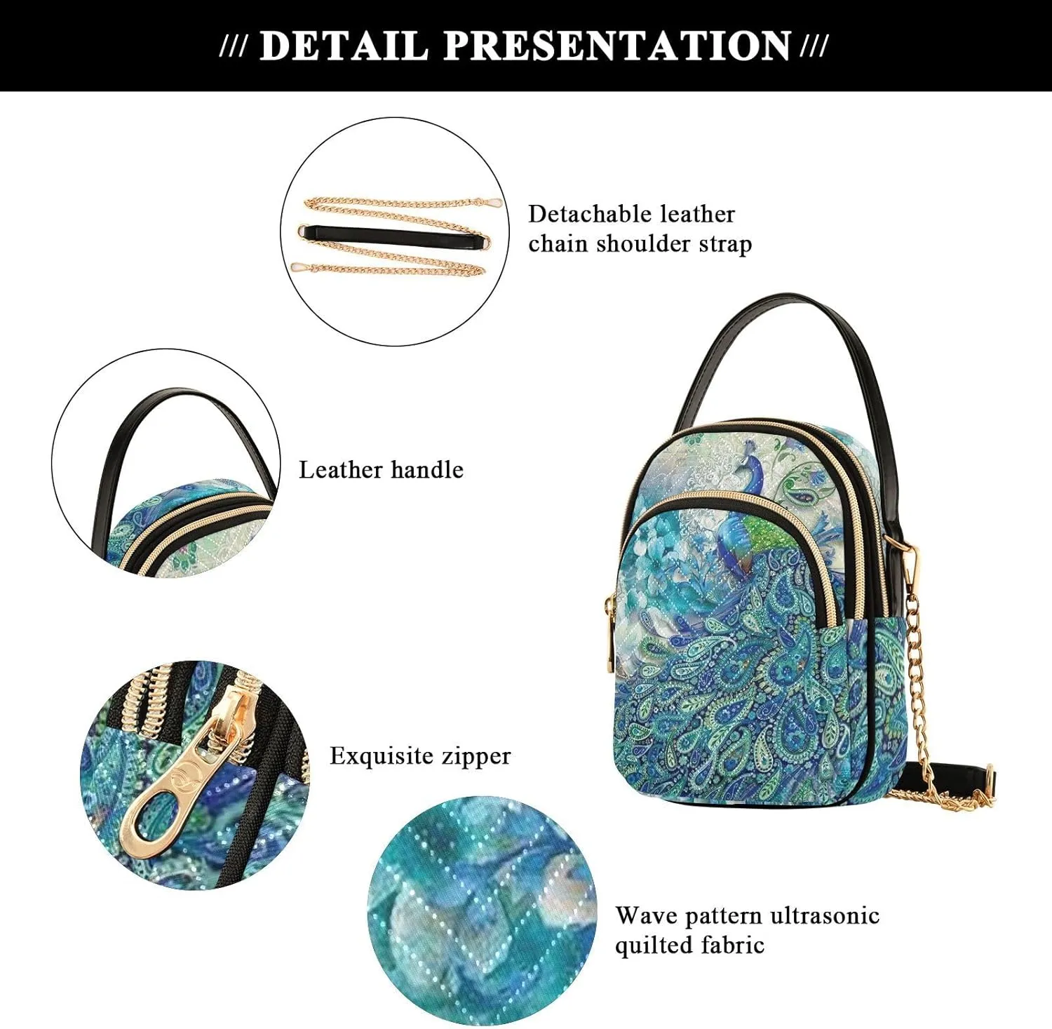 WIHVE Small Crossbody Bags Shoulder Bag for Women with Chain Strap