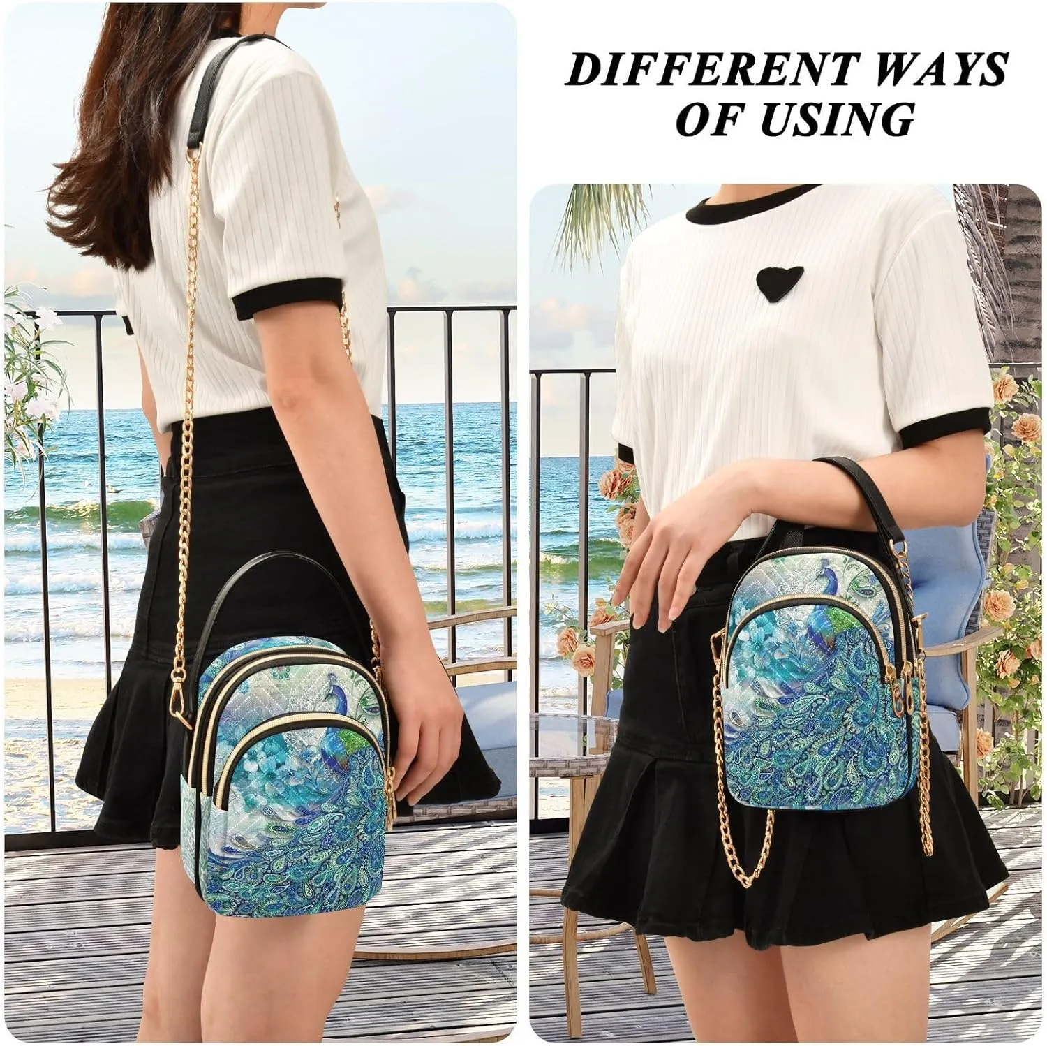 WIHVE Small Crossbody Bags Shoulder Bag for Women with Chain Strap