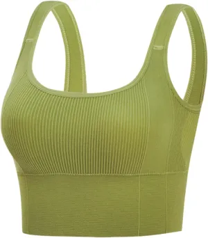 Wirefree Supportive Sports Bras for Women for Large Bust Tank Athletic Gym Sporty Sexy High Impact Workout Tank Top