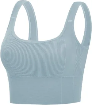 Wirefree Supportive Sports Bras for Women for Large Bust Tank Athletic Gym Sporty Sexy High Impact Workout Tank Top