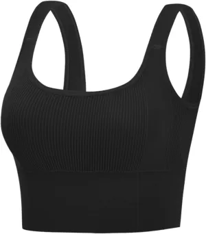 Wirefree Supportive Sports Bras for Women for Large Bust Tank Athletic Gym Sporty Sexy High Impact Workout Tank Top