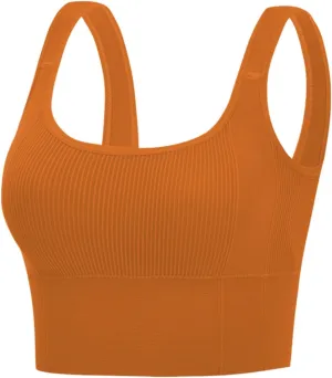Wirefree Supportive Sports Bras for Women for Large Bust Tank Athletic Gym Sporty Sexy High Impact Workout Tank Top
