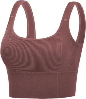 Wirefree Supportive Sports Bras for Women for Large Bust Tank Athletic Gym Sporty Sexy High Impact Workout Tank Top