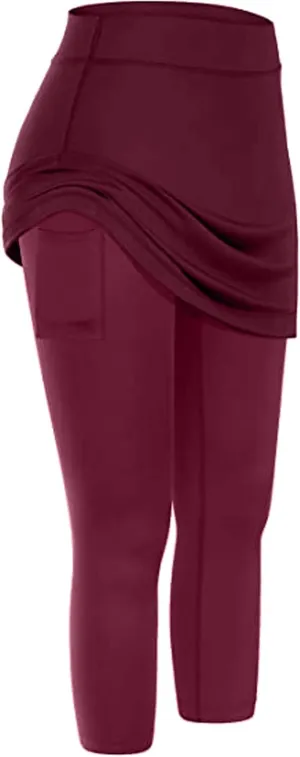 Women Legging Skirt Table Golf Skirts Sporty Sports Tight Casual Pockets High Waisted Skirted African Western