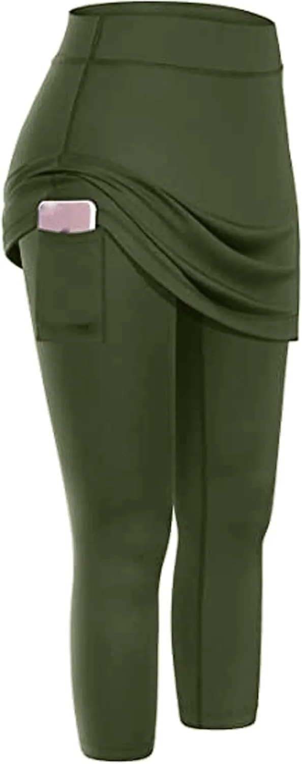 Women Legging Skirt Table Golf Skirts Sporty Sports Tight Casual Pockets High Waisted Skirted African Western