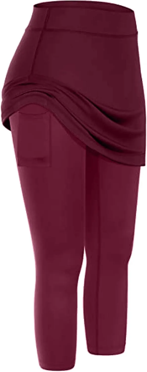 Women Legging Skirt Table Golf Skirts Sporty Sports Tight Casual Pockets High Waisted Skirted African Western