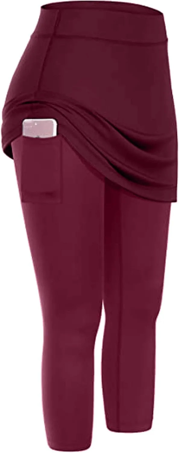 Women Legging Skirt Table Golf Skirts Sporty Sports Tight Casual Pockets High Waisted Skirted African Western
