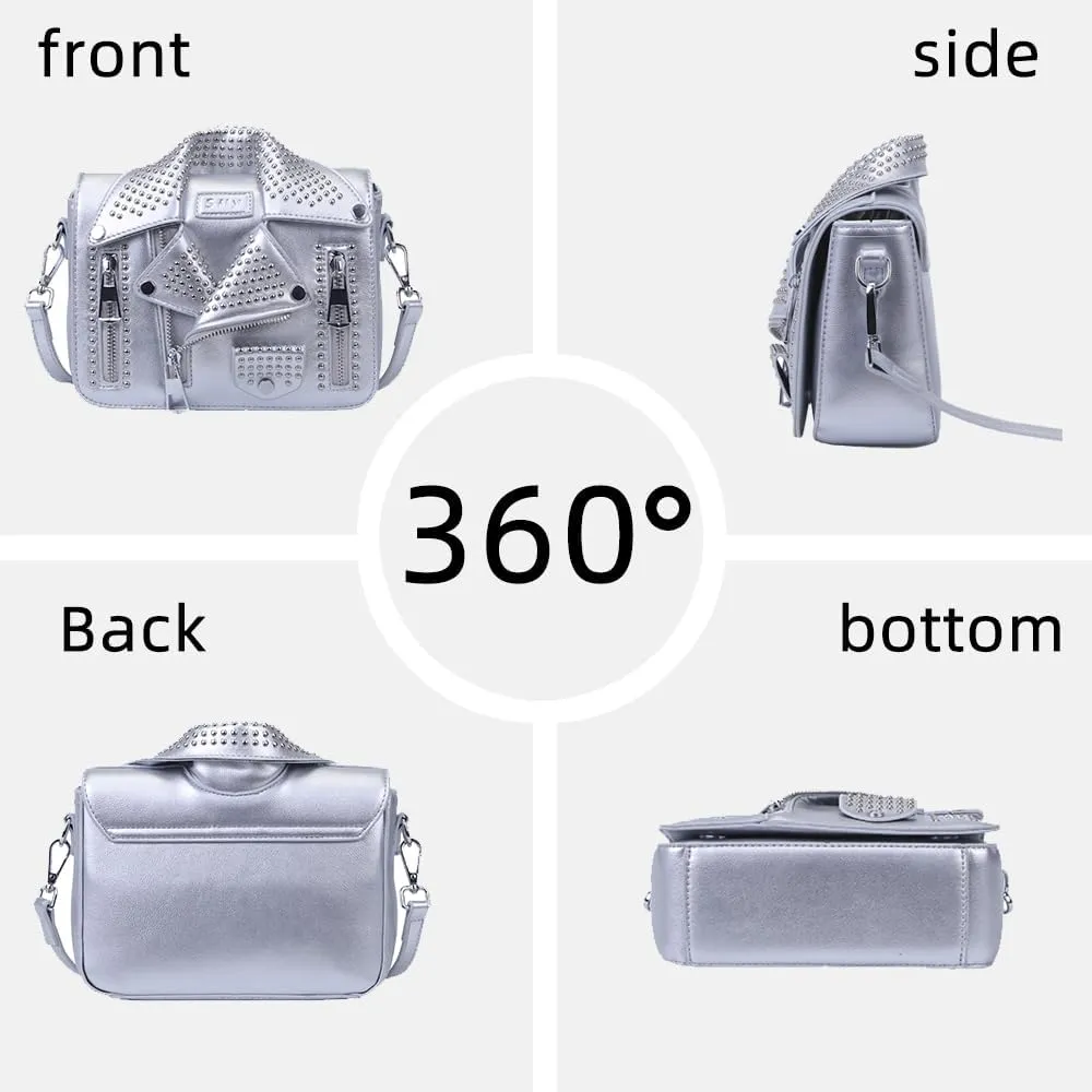 Women Satchel Chain Strap Shoulder Bag Leather Crossbody Handbags Ladies Evening Clutch Purse Unique Cute Jacket Bag