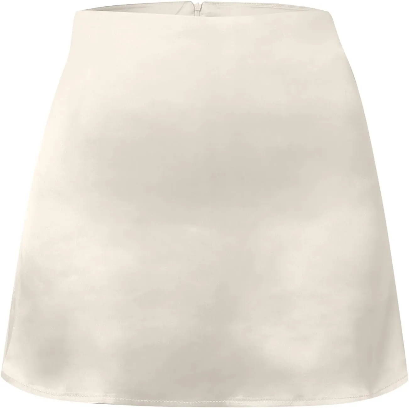Women Sexy Mini Skirt Casual Slimming A-Line Short Skirts Elegant Basic High Waisted Skirts with Shorts Underneath