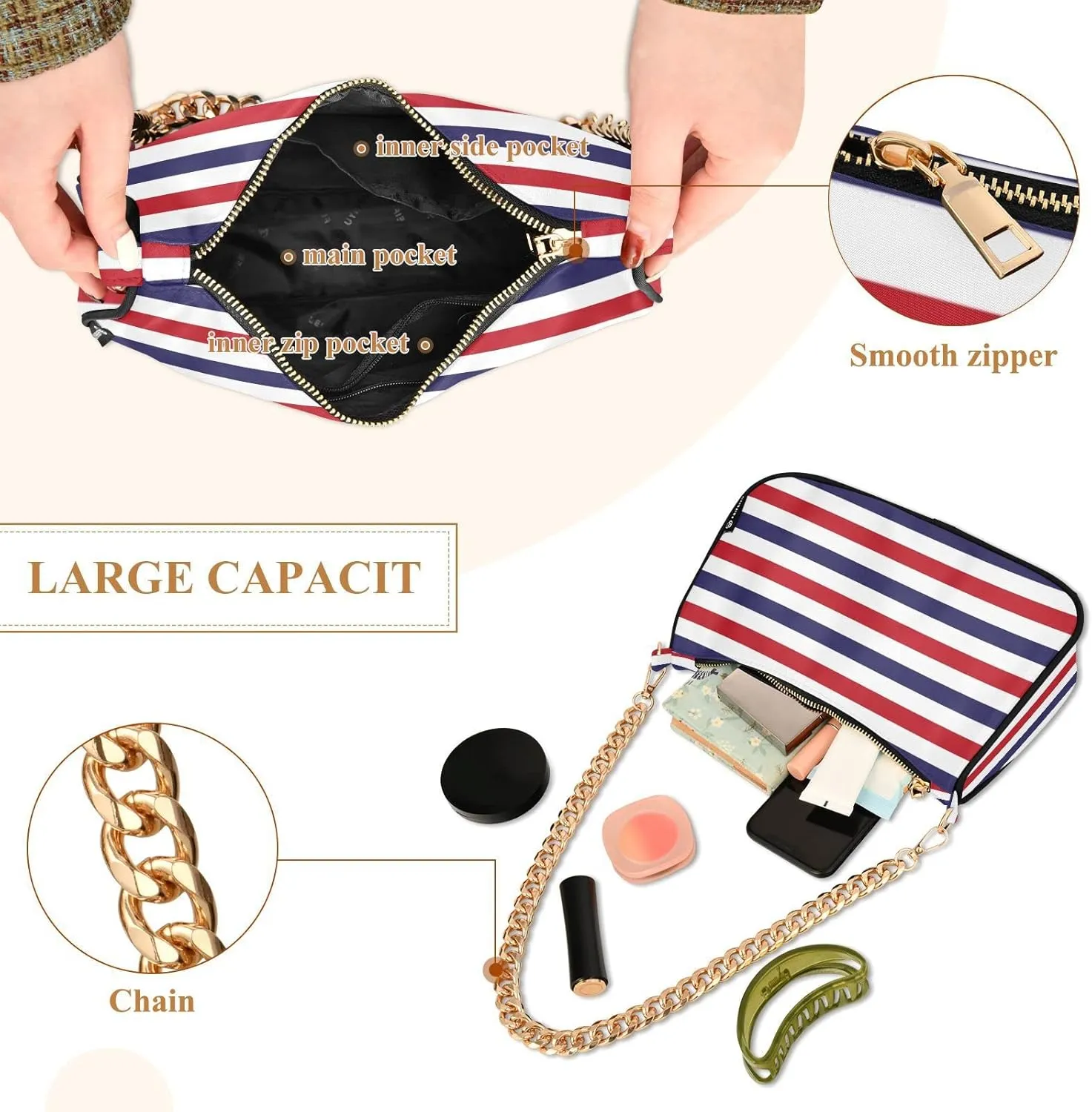 Women Shoulder Bag Crossbody Tote Handbag Chain Bag
