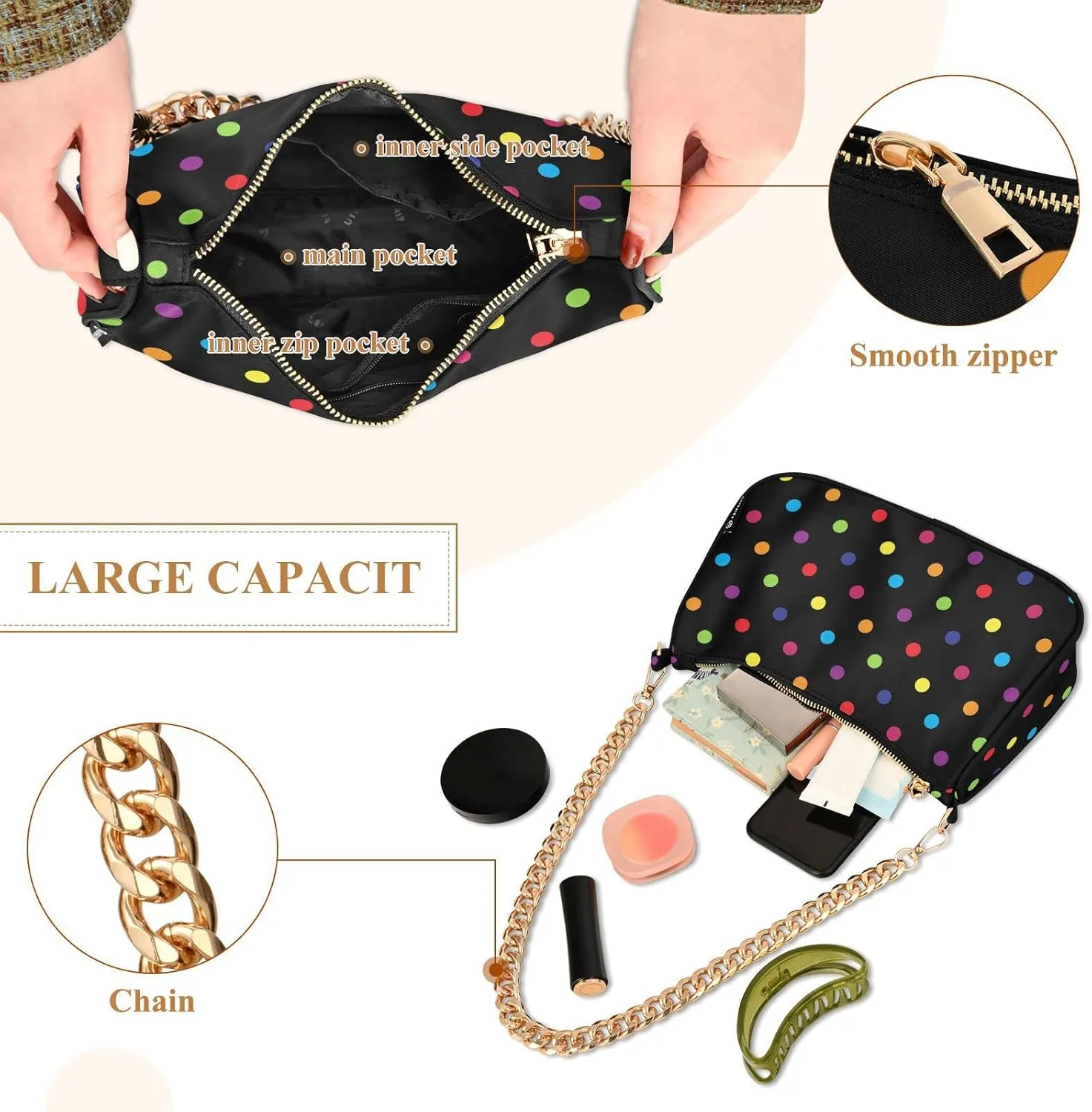 Women Shoulder Bag Crossbody Tote Handbag Chain Bag
