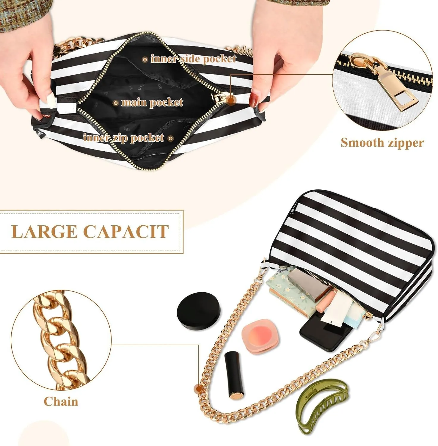 Women Shoulder Bag Crossbody Tote Handbag Chain Bag