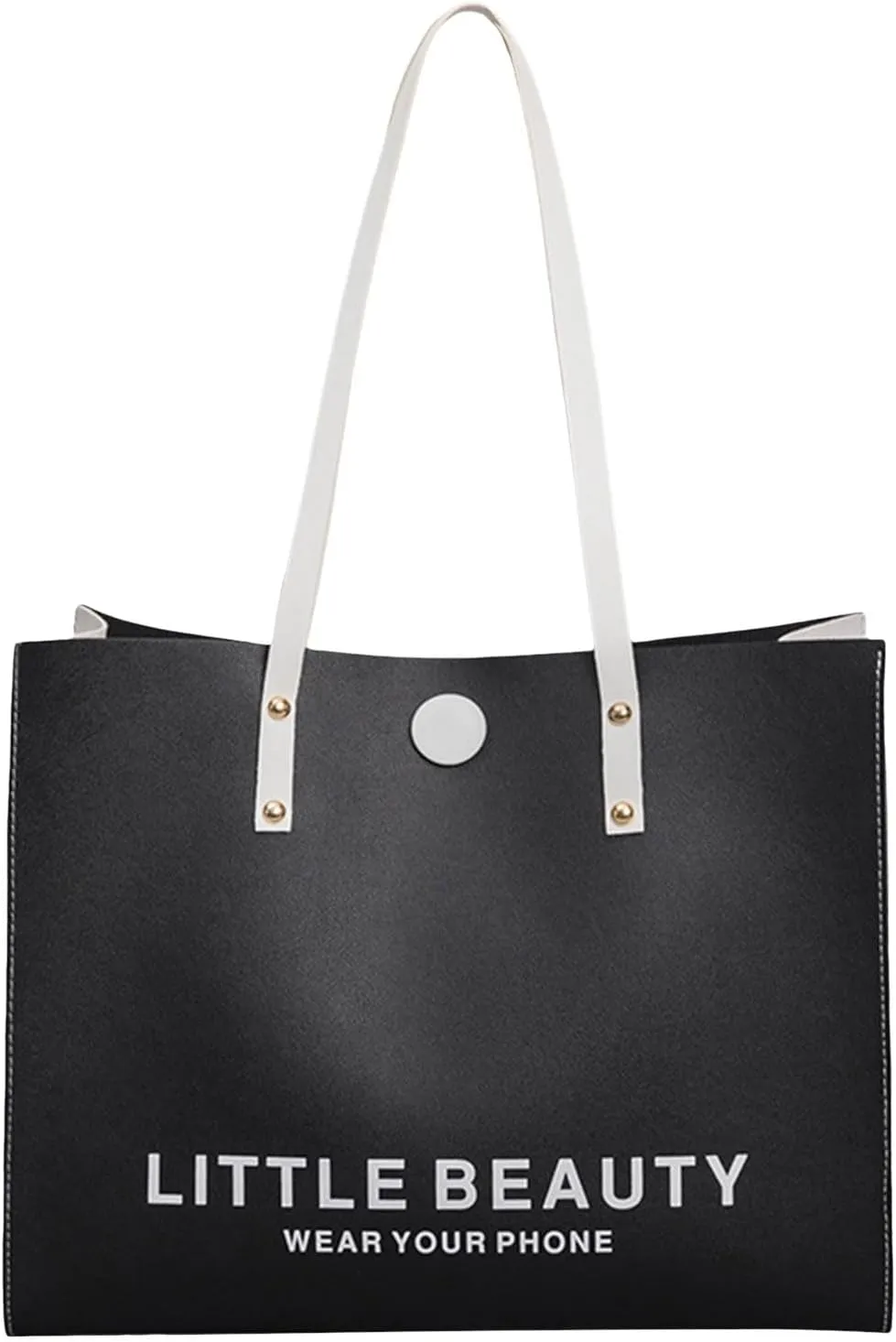 Women Shoulder Bag Fashionable New Pattern Minimalist Decorative Strap Large Capacity Handbag Shoulder (Black, One Size)
